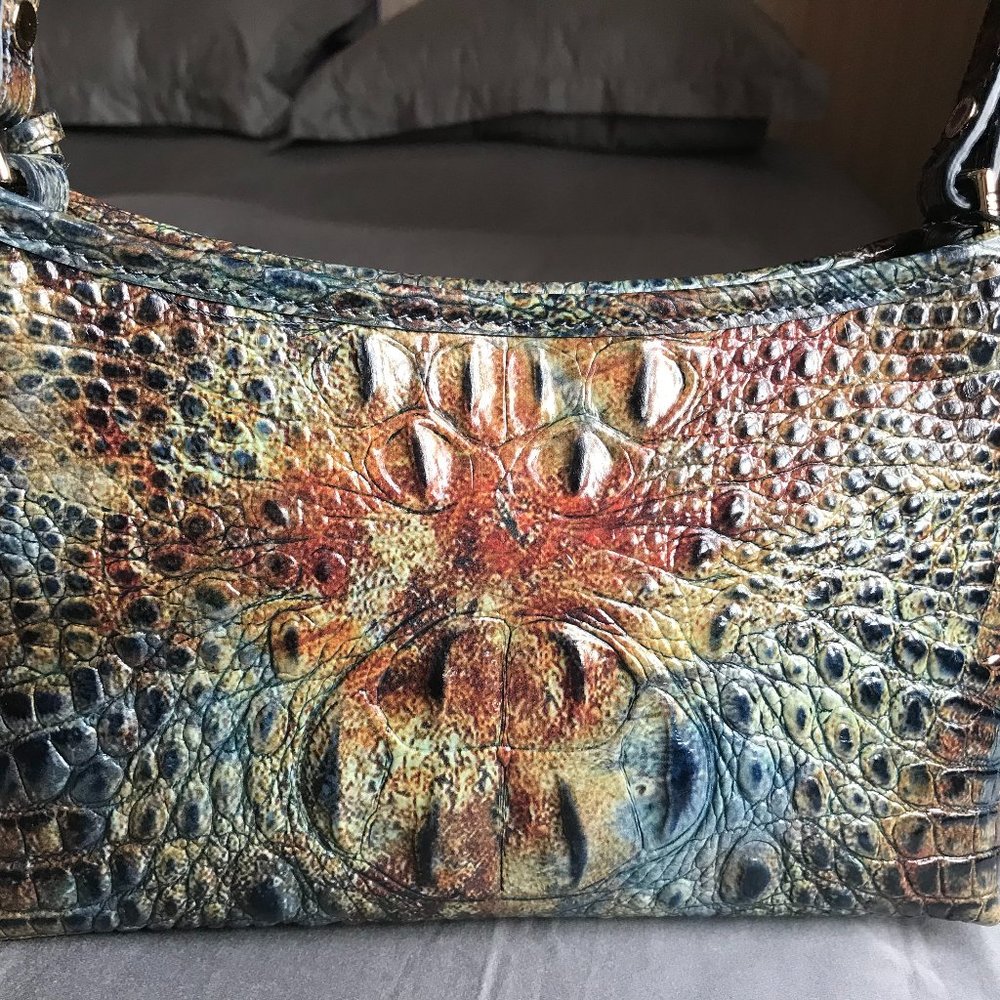 BRAHMIN ANYTIME MINI MELBOURNE CEDAR LEATHER HANDBAG NWT